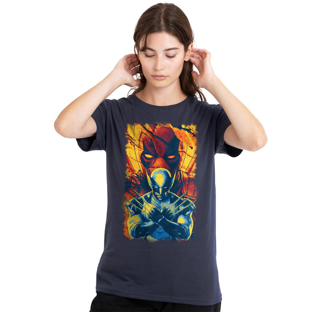 Deep Navy - Lifestyle - Deadpool & Wolverine Womens-Ladies Best Bubs T-Shirt