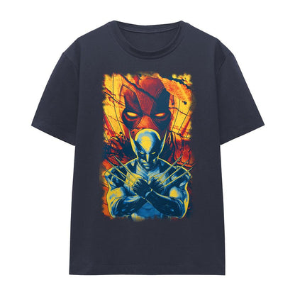 Deep Navy - Front - Deadpool & Wolverine Womens-Ladies Best Bubs T-Shirt