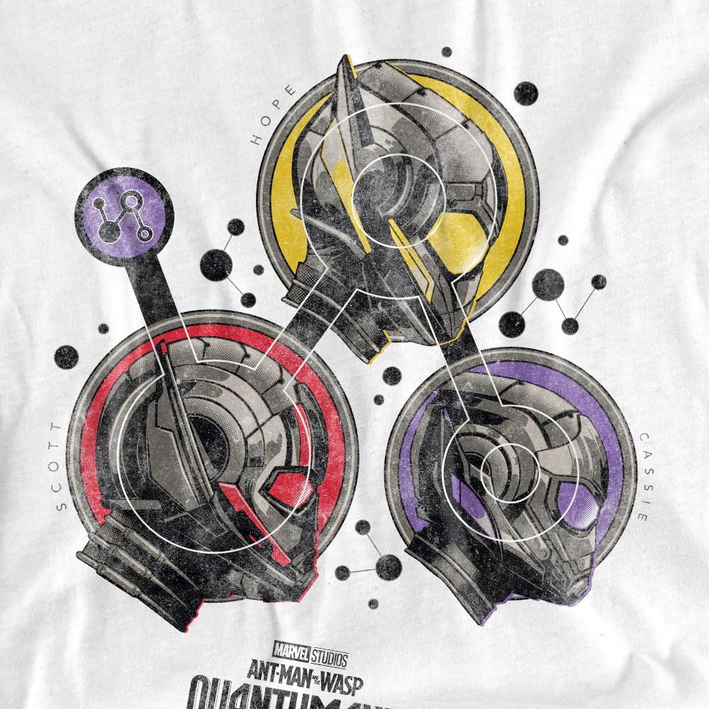 White - Side - Ant-Man Womens-Ladies Quantum Heroes T-Shirt