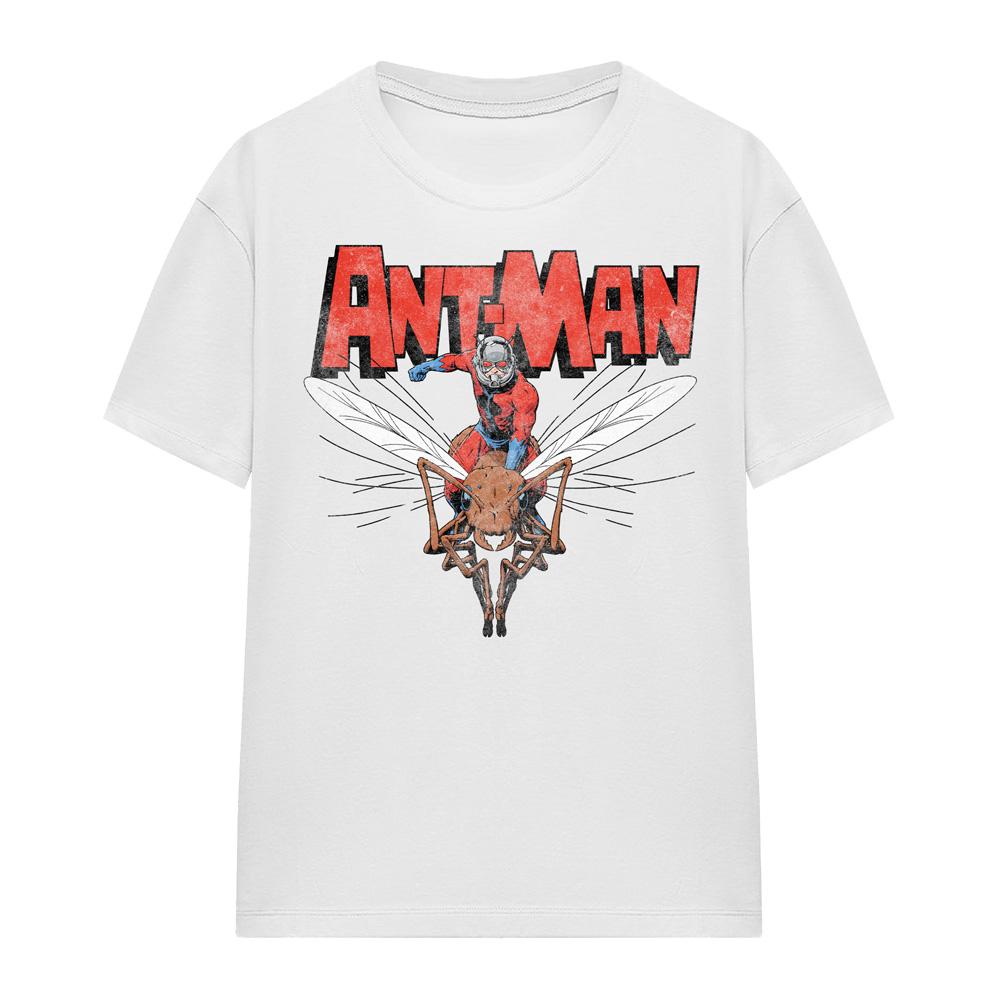 White - Front - Ant-Man Womens-Ladies Flying T-Shirt