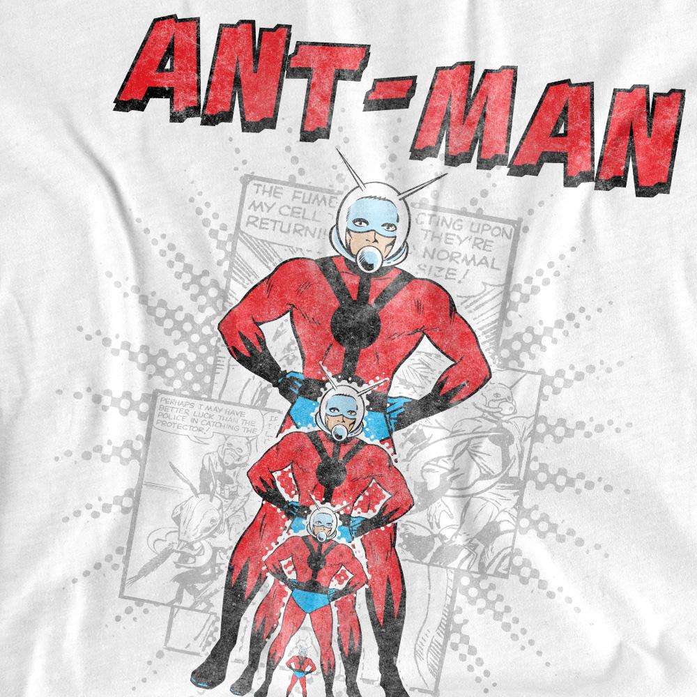 White - Side - Ant-Man Womens-Ladies Shrinking Hero T-Shirt