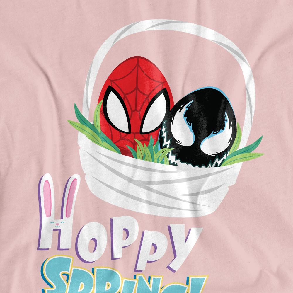 Pink - Side - Spider-Man Womens-Ladies Let´s Stick Together Valentine`s Day T-Shirt