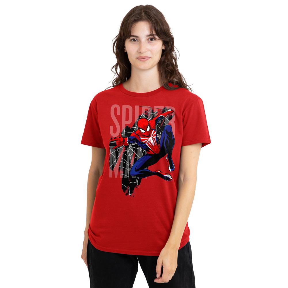 Red - Lifestyle - Spider-Man Womens-Ladies Gamerverse Web Shooting T-Shirt