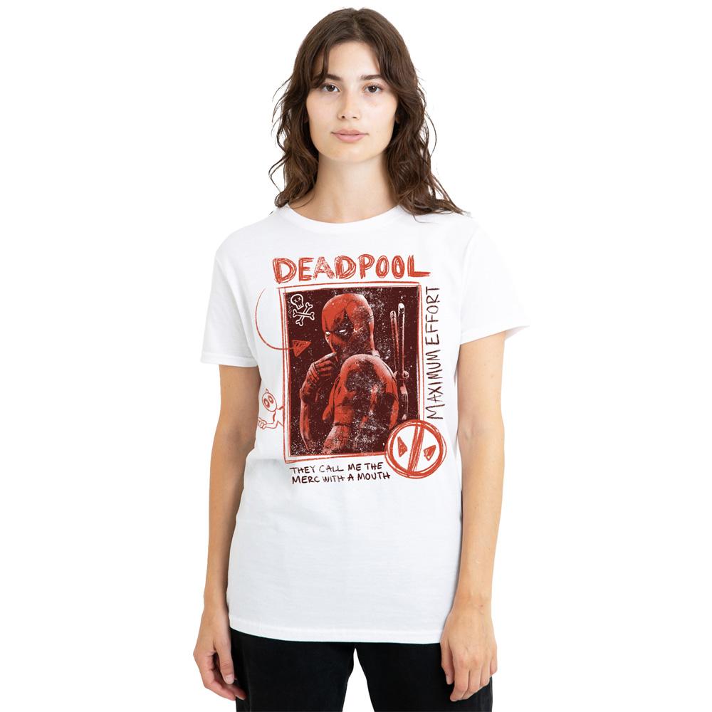 White - Lifestyle - Deadpool & Wolverine Womens-Ladies Maximum Effort T-Shirt