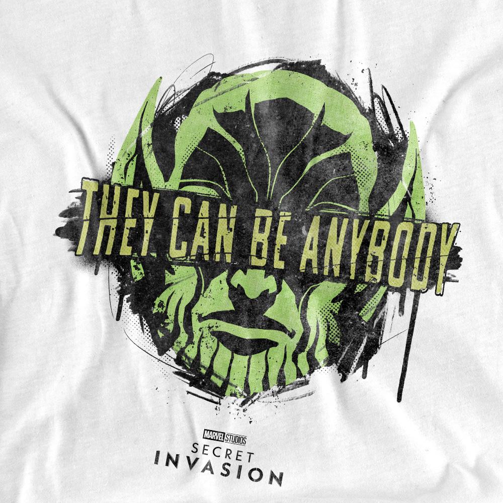 White - Side - Secret Invasion Womens-Ladies Anybody T-Shirt