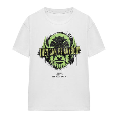 White - Front - Secret Invasion Womens-Ladies Anybody T-Shirt