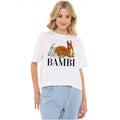 White - Side - Bambi Womens-Ladies Boxy Crop T-Shirt
