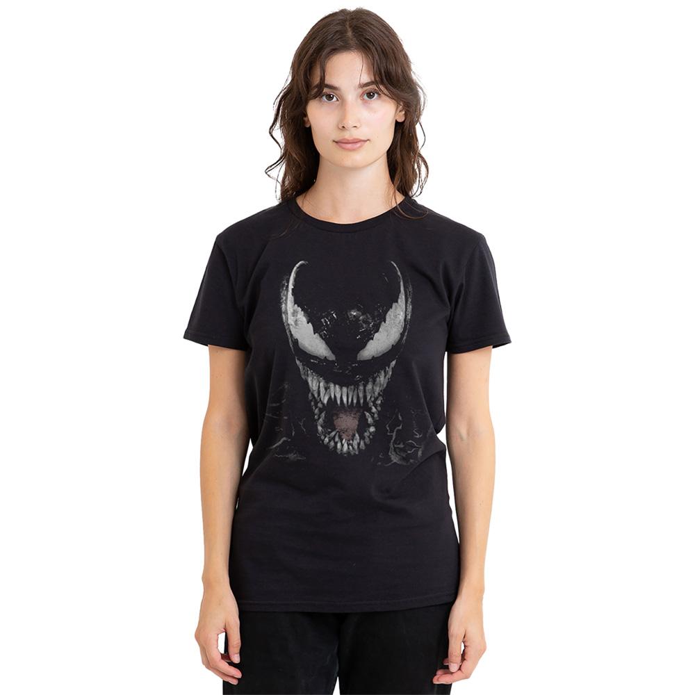 Black - Pack Shot - Venom Womens-Ladies Face Cotton T-Shirt