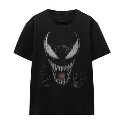Black - Front - Venom Womens-Ladies Face Cotton T-Shirt