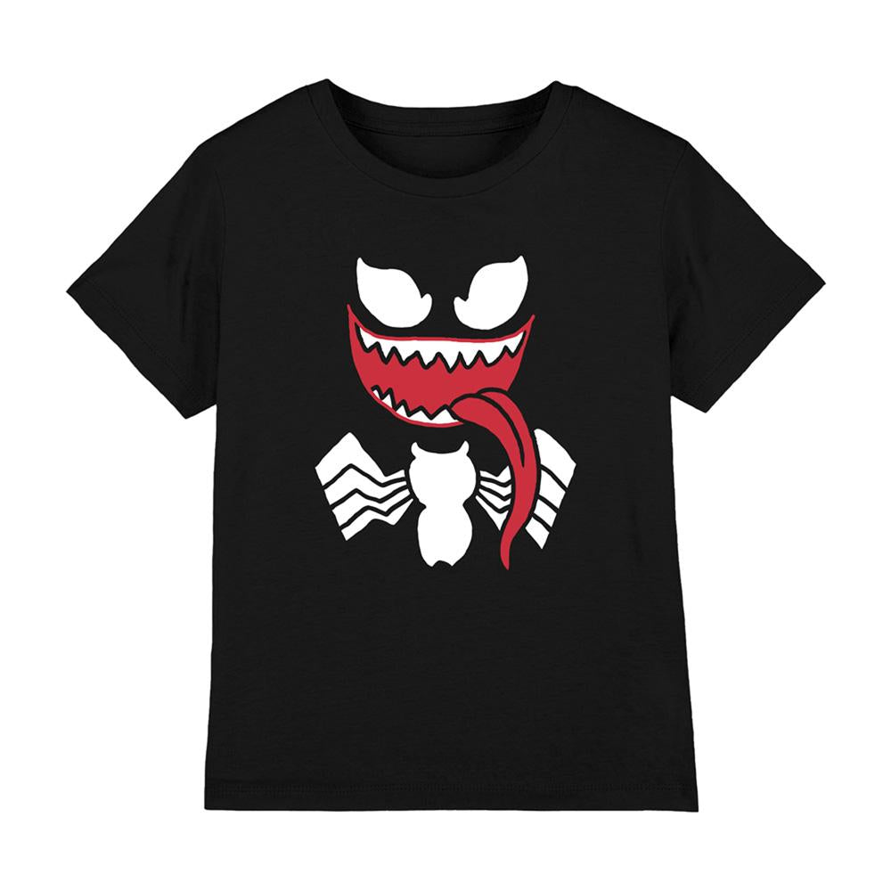 Black - Front - Venom Childrens-Kids Face T-Shirt