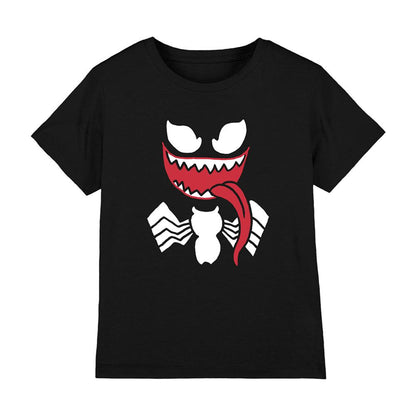 Black - Front - Venom Childrens-Kids Face T-Shirt