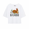White - Front - Bambi Womens-Ladies Boxy Crop T-Shirt