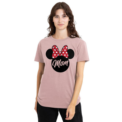 Pink - Back - Disney Womens-Ladies Minnie Mouse Ears Mothers Day T-Shirt