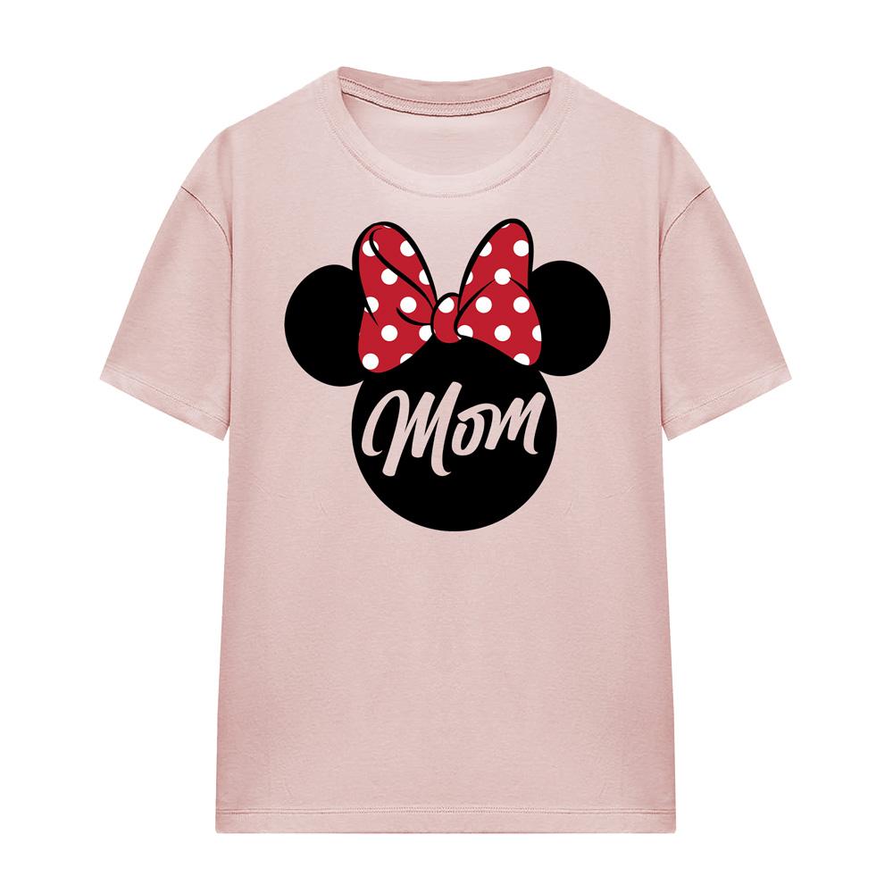 Pink - Front - Disney Womens-Ladies Minnie Mouse Ears Mothers Day T-Shirt