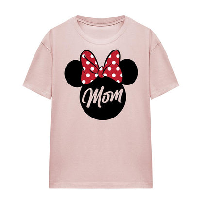 Pink - Front - Disney Womens-Ladies Minnie Mouse Ears Mothers Day T-Shirt