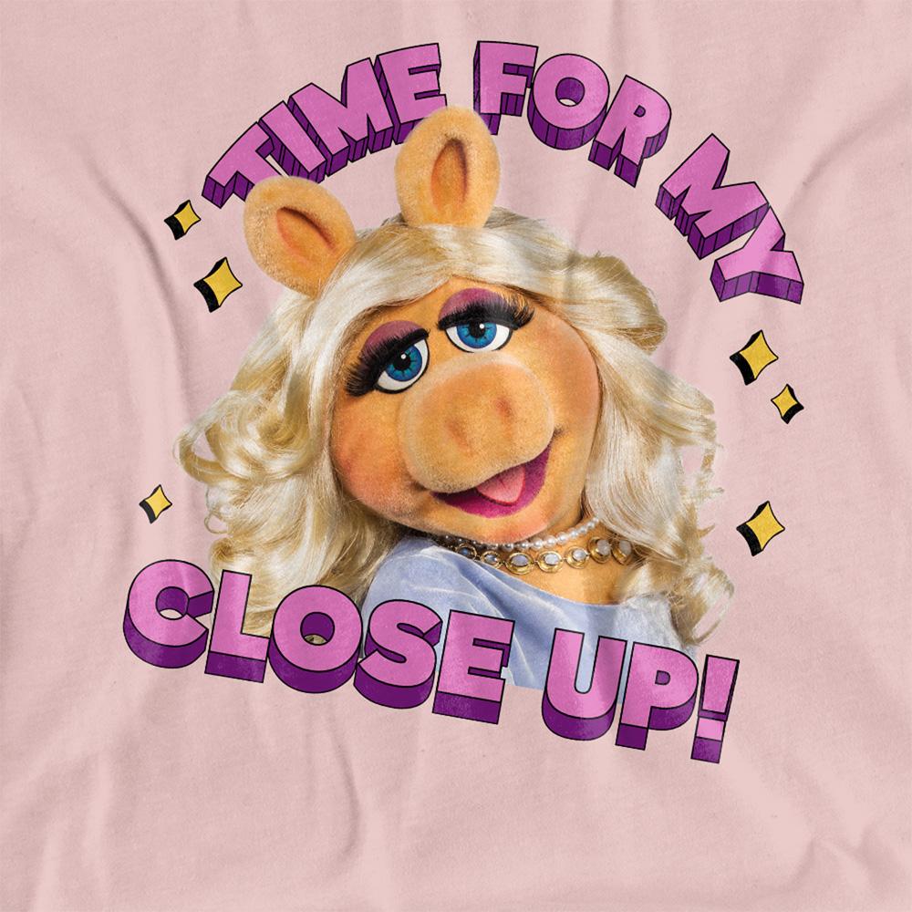 Pink - Side - The Muppets Womens-Ladies Time For My Close Up Miss Piggy T-Shirt