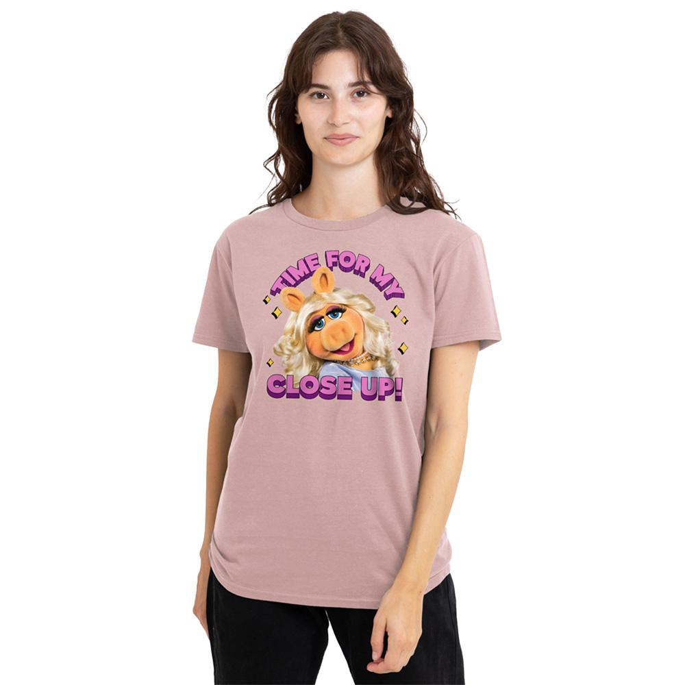 Pink - Lifestyle - The Muppets Womens-Ladies Time For My Close Up Miss Piggy T-Shirt