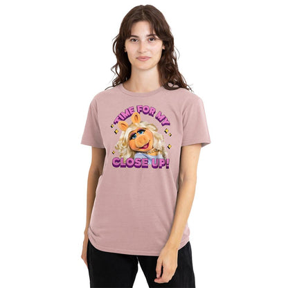 Pink - Lifestyle - The Muppets Womens-Ladies Time For My Close Up Miss Piggy T-Shirt