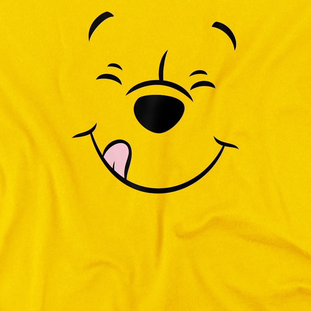 Yellow - Back - Winnie the Pooh Childrens-Kids Face T-Shirt