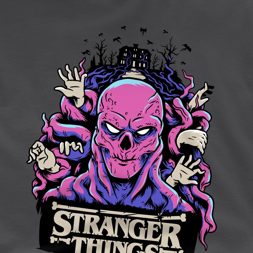 Charcoal - Side - Stranger Things Childrens-Kids Creel House T-Shirt