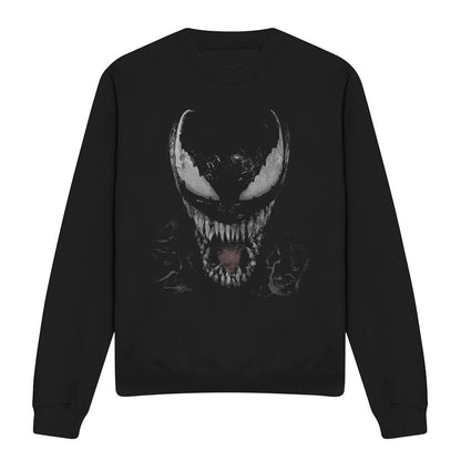 Black - Front - Venom Unisex Adult Eddie Sweatshirt