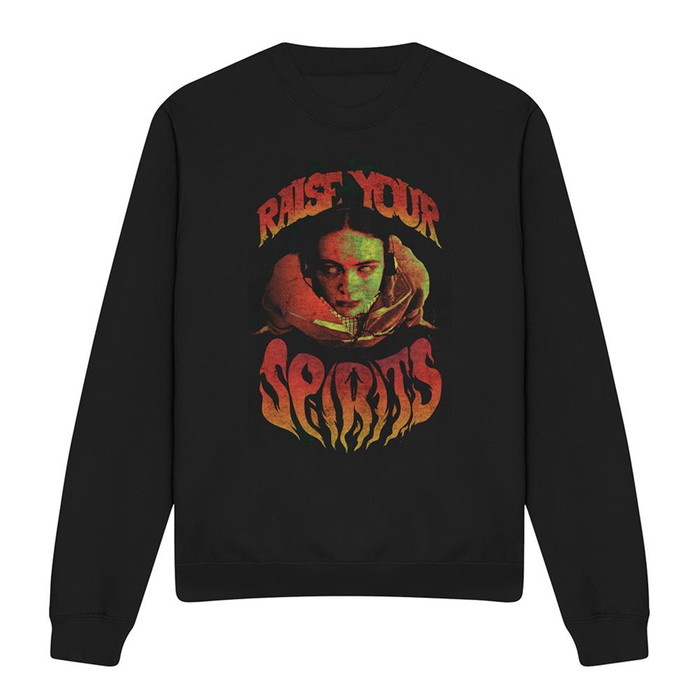 Black - Front - Stranger Things 4 Unisex Adult Raise Your Spirits Sweatshirt