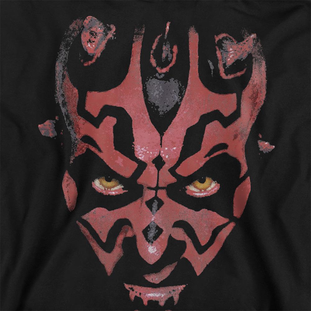 Black - Back - Star Wars Unisex Adult Darth Maul Face Sweatshirt