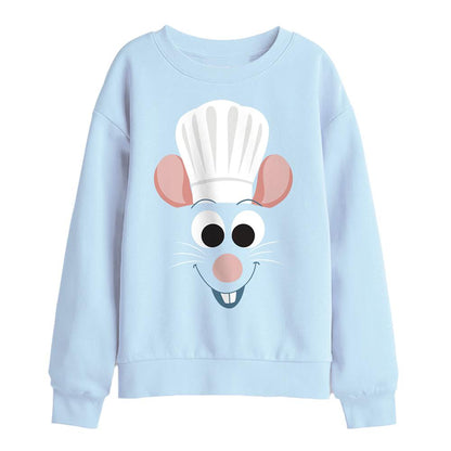 Light Blue - Front - Ratatouille Childrens-Kids Face Sweatshirt