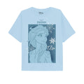 Light Blue - Front - Frozen Girls Elsa Snowflake T-Shirt