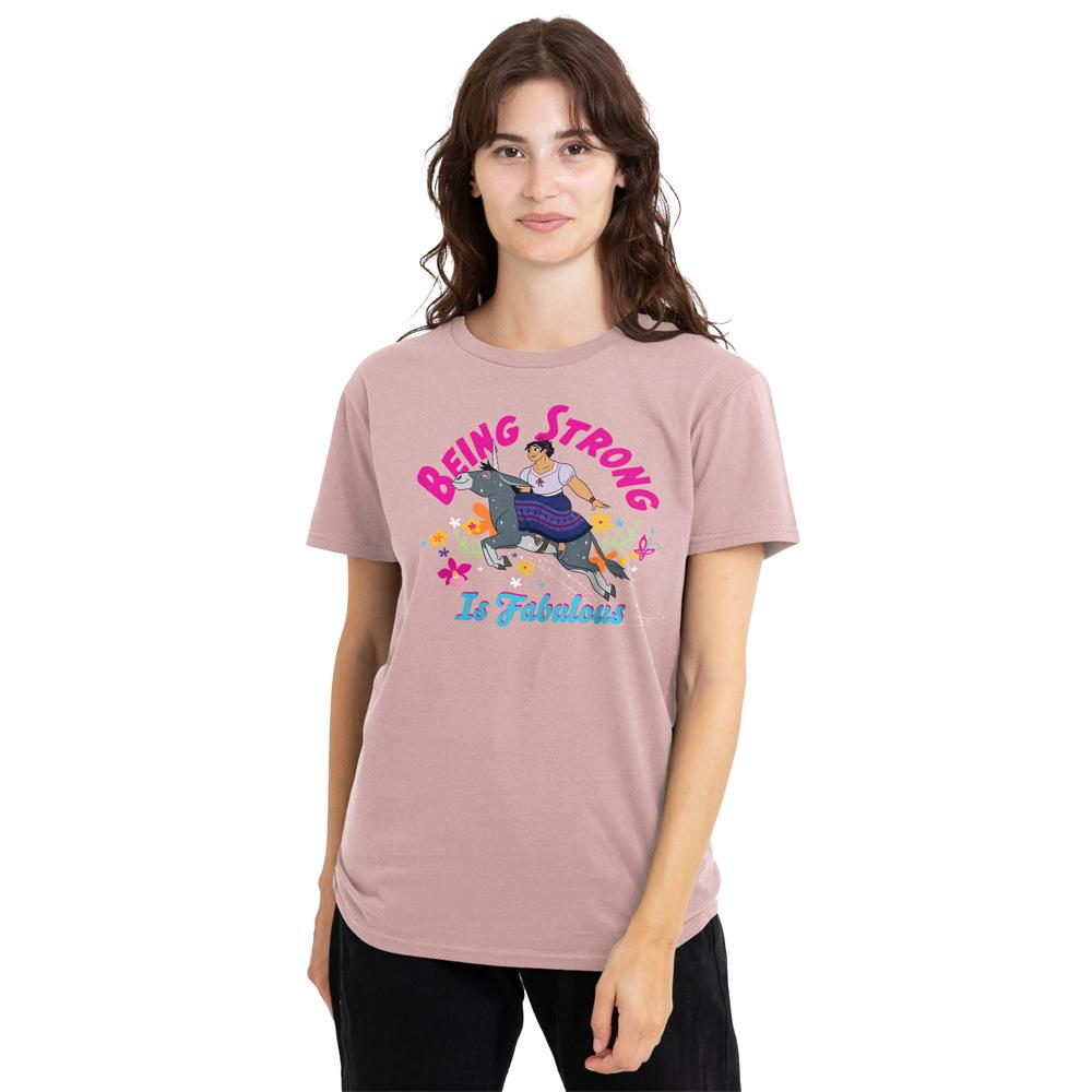 Pink - Lifestyle - Encanto Womens-Ladies Being Strong Is Fabulous Luisa T-Shirt