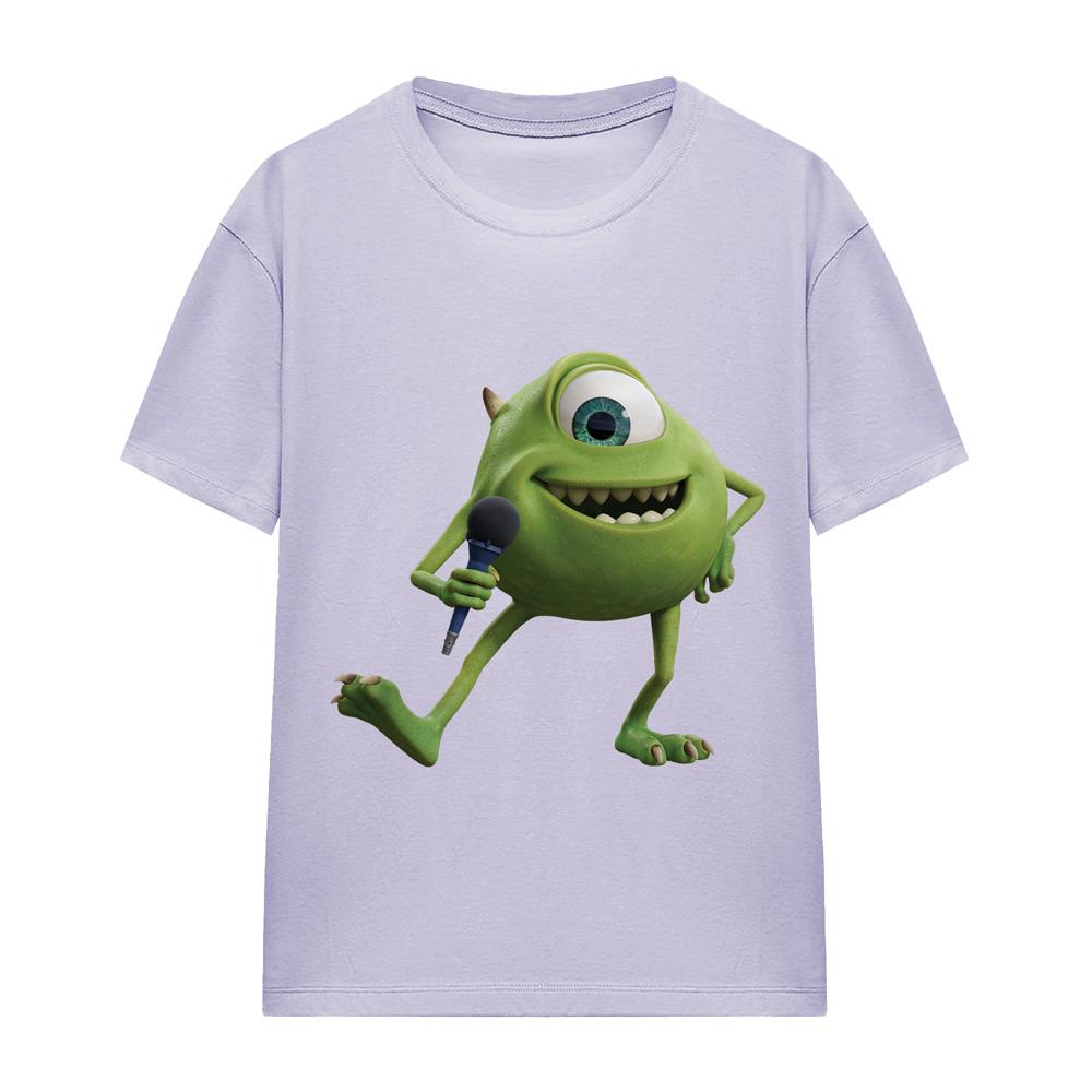 Lavender - Front - Monsters at Work Womens-Ladies Mike Wazowski T-Shirt