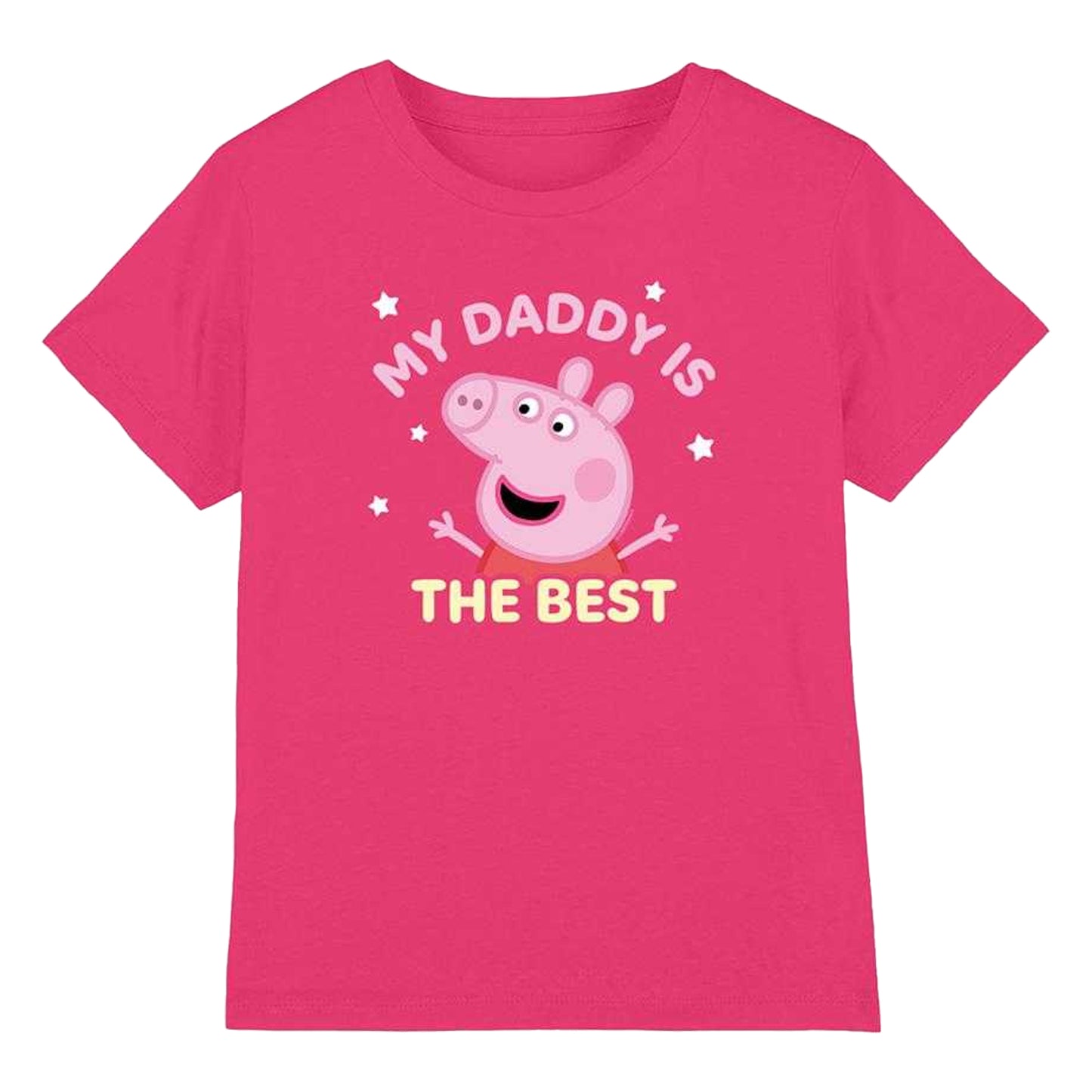 Fuchsia - Front - Peppa Pig Girls My Daddy Is The Best T-Shirt