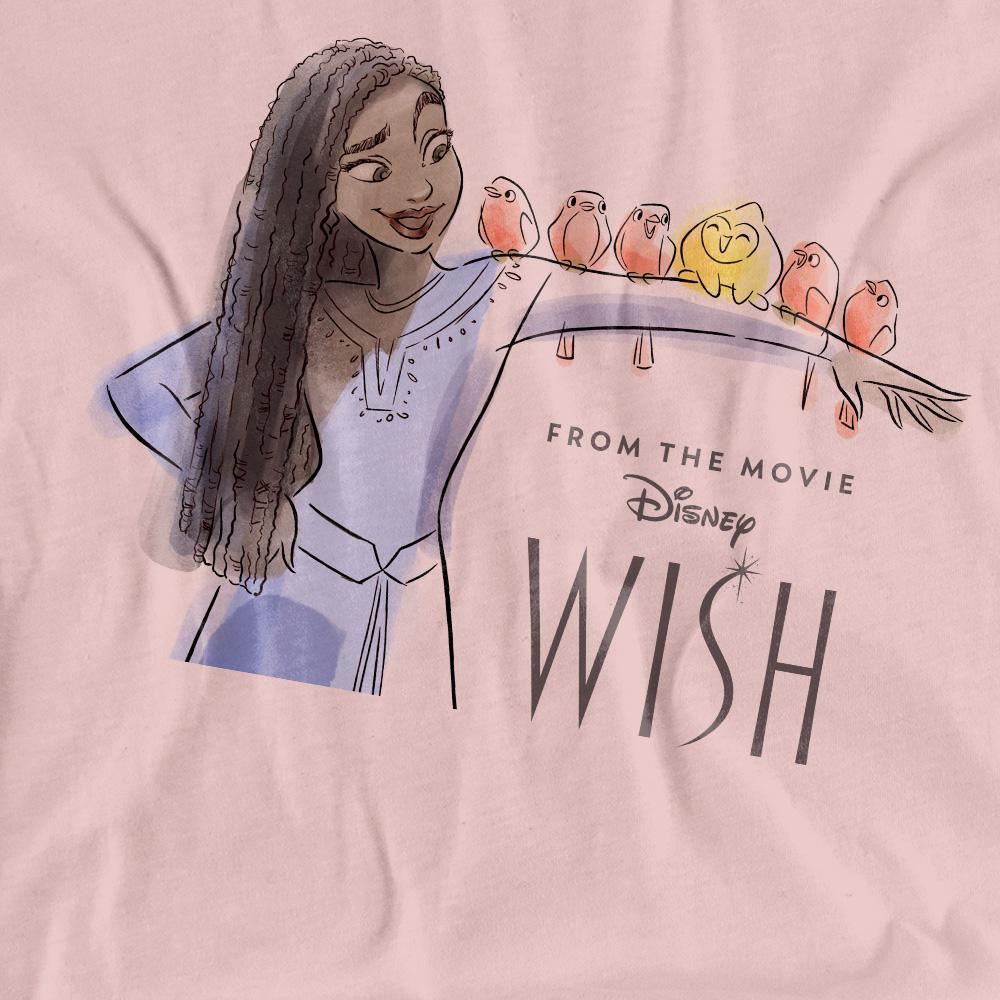 Pink - Side - Wish Womens-Ladies Asha Friends Cotton T-Shirt