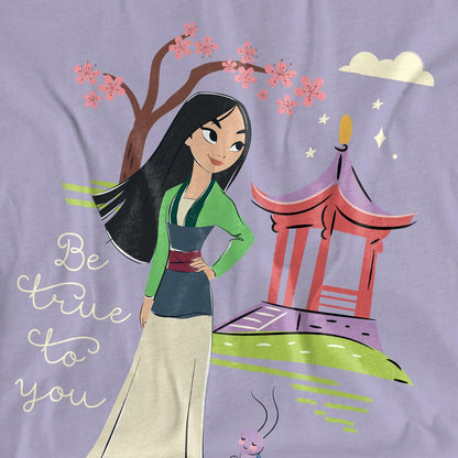 Lavender - Side - Mulan Womens-Ladies Be True To You T-Shirt