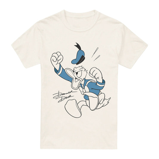 Natural - Front - Mickey Mouse & Friends Mens Tantrum Donald Duck T-Shirt