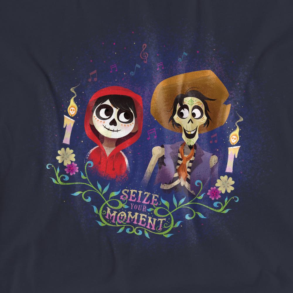 Deep Navy - Side - Coco Womens-Ladies Seize Your Moment Miguel & Hector T-Shirt