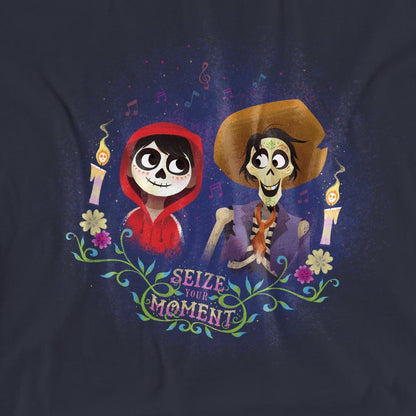 Deep Navy - Side - Coco Womens-Ladies Seize Your Moment Miguel & Hector T-Shirt