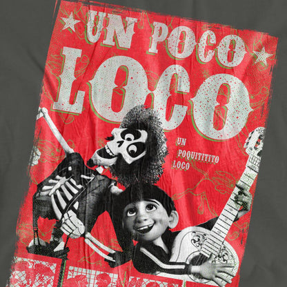 Charcoal - Side - Coco Womens-Ladies Un Poco Loco Miguel & Hector Poster T-Shirt
