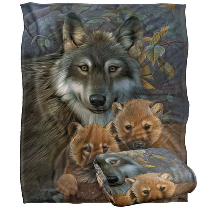 Multicoloured - Back - JQ Licensing Silky Wolf Supersoft Blanket