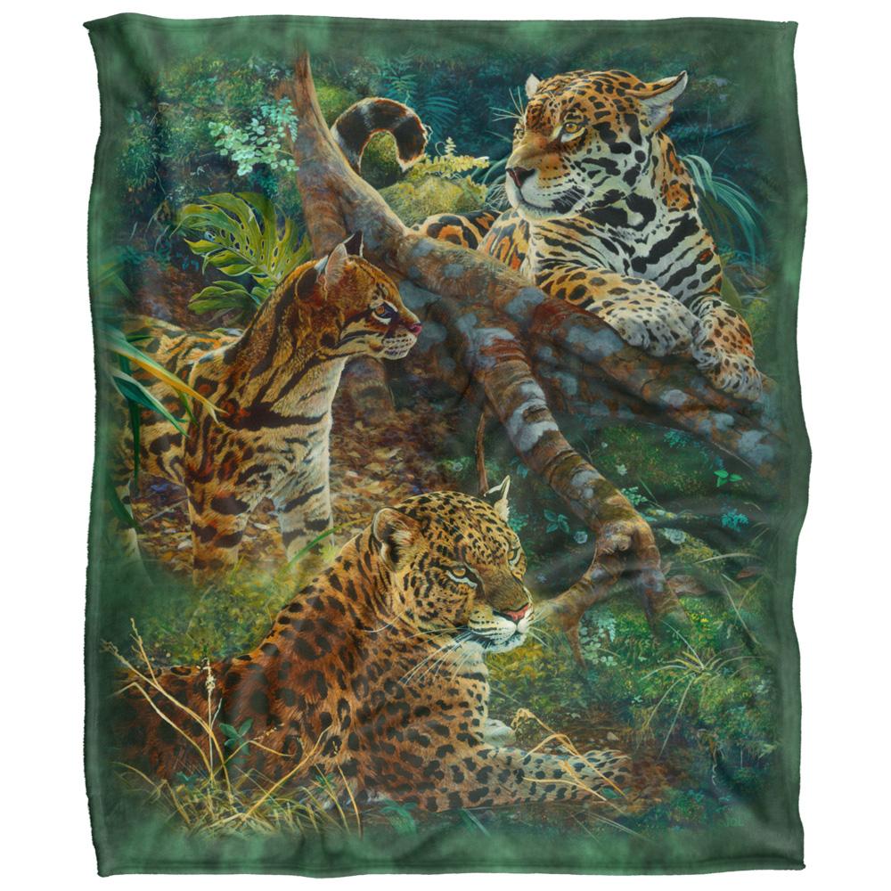 Multicoloured - Front - JQ Licensing Jmm-Jp Silky Jungle Cat Supersoft Blanket