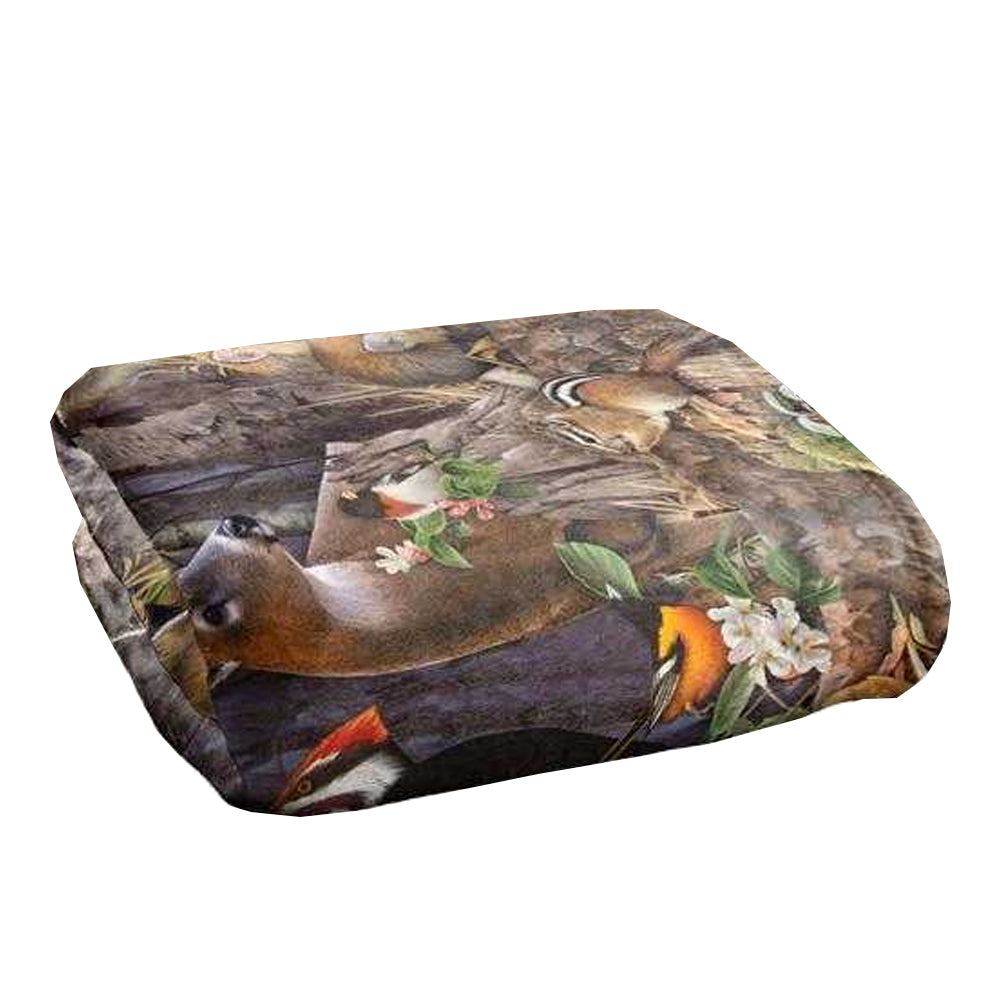 Multicoloured-Multicoloured - Back - JQ Licensing Jg-Jp Silky Forest Animals Supersoft Blanket