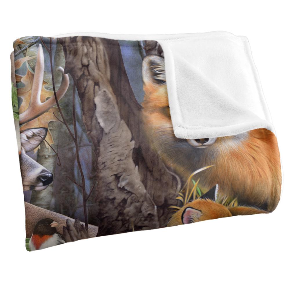 Multicoloured-Multicoloured - Side - JQ Licensing Jg-Jp Silky Forest Animals Supersoft Blanket