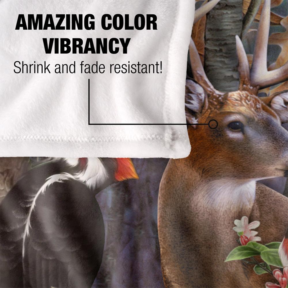 Multicoloured-Multicoloured - Lifestyle - JQ Licensing Jg-Jp Silky Forest Animals Supersoft Blanket