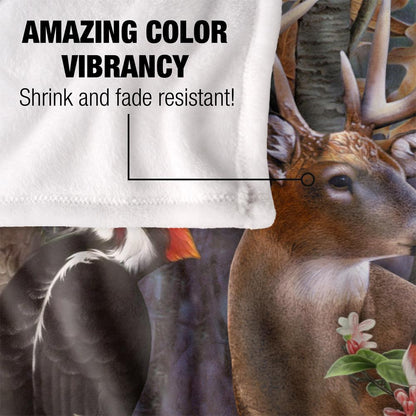Multicoloured-Multicoloured - Lifestyle - JQ Licensing Jg-Jp Silky Forest Animals Supersoft Blanket