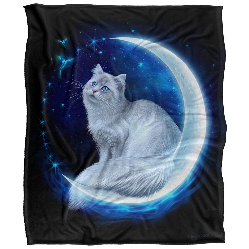 Multicoloured - Front - JQ Licensing En Silky Cat & Moon Supersoft Blanket