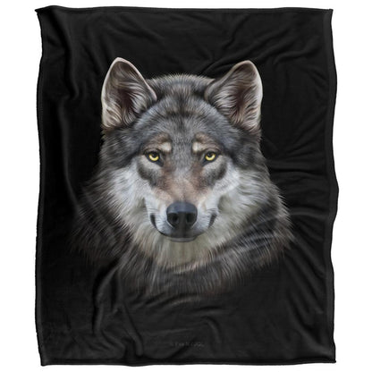 Multicoloured - Front - JQ Licensing En Silky Wolf Head Supersoft Blanket