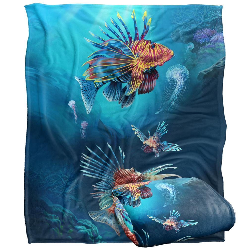 Multicoloured - Back - JQ Licensing En Silky Lionfish Supersoft Blanket