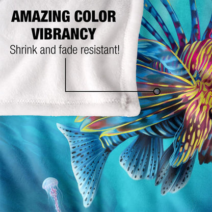 Multicoloured - Lifestyle - JQ Licensing En Silky Lionfish Supersoft Blanket