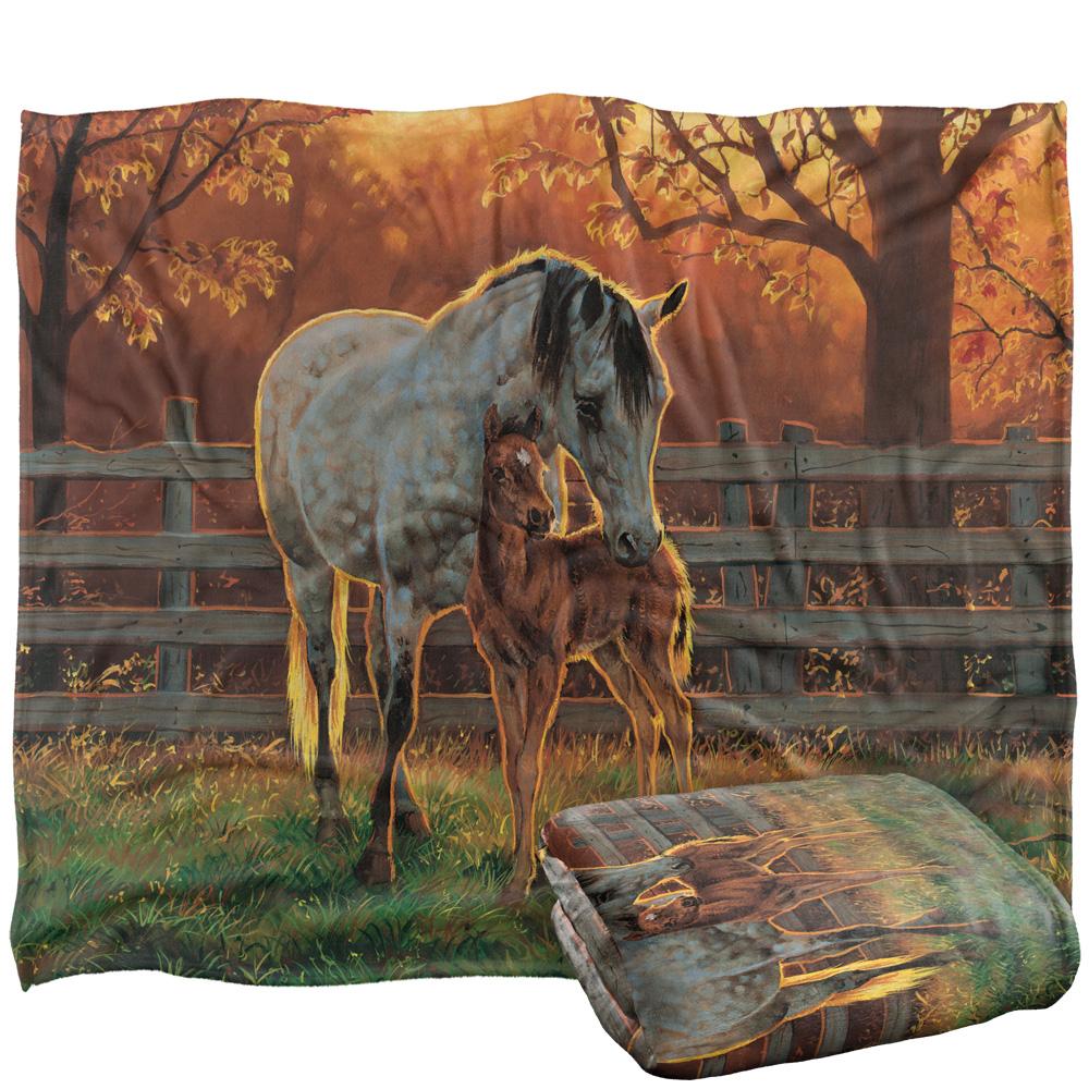 Multicoloured - Back - Wild Wings Silky Mother And Child Supersoft Blanket