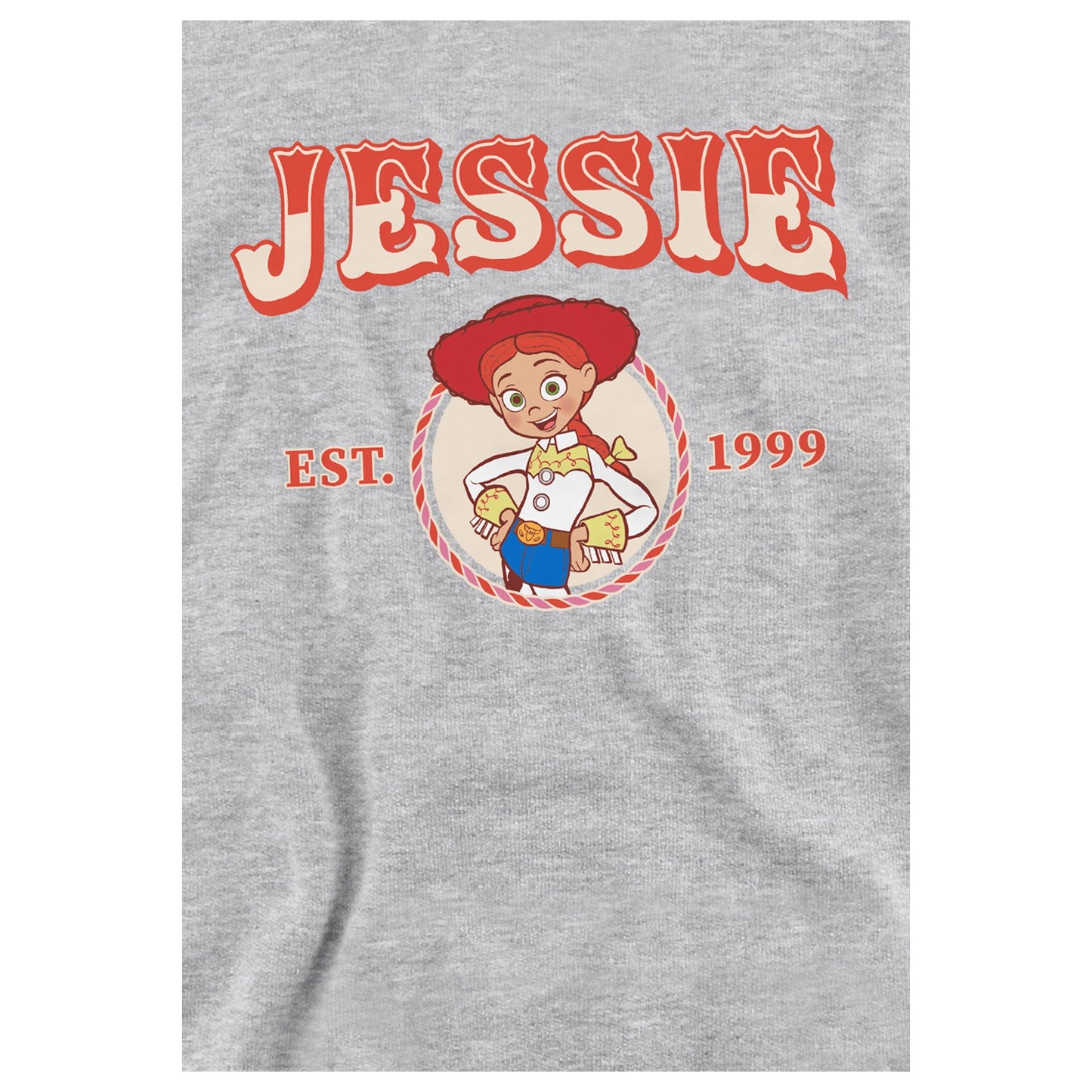 Athletic Heather - Side - Toy Story 2 Childrens-Kids 1999 Jessie Cowgirl Heather Pullover Hoodie
